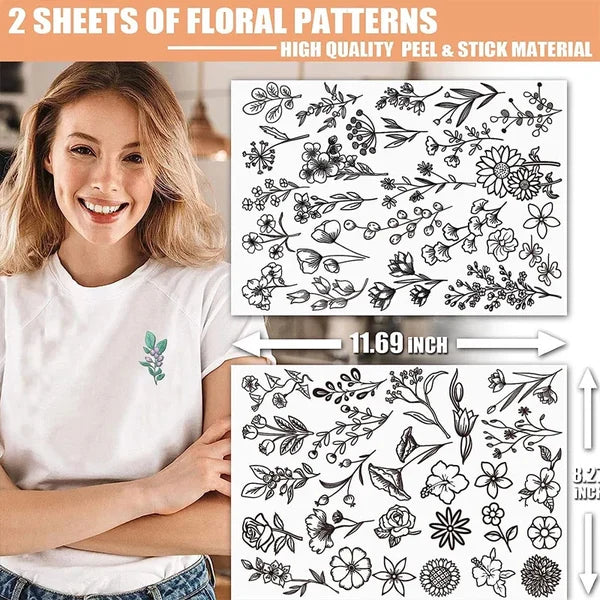 ⏰Last Day 48% OFF -🌼 Water Soluble Patterns for Embroidery