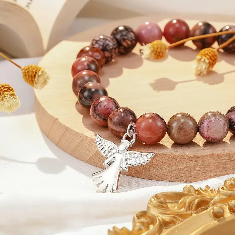 🎁Last Day 69% OFF - Memorial Gifts Angel Wings Healing Crystal Bracelet