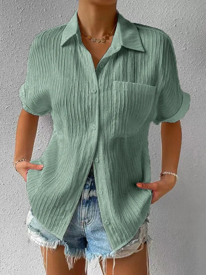 2025 Women's Button Down Casual Cotton Shirt