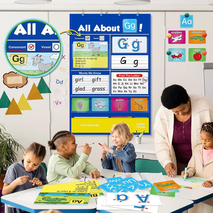 🔥LAST DAY SALE 📚Alphabet Learning Pocket Chart