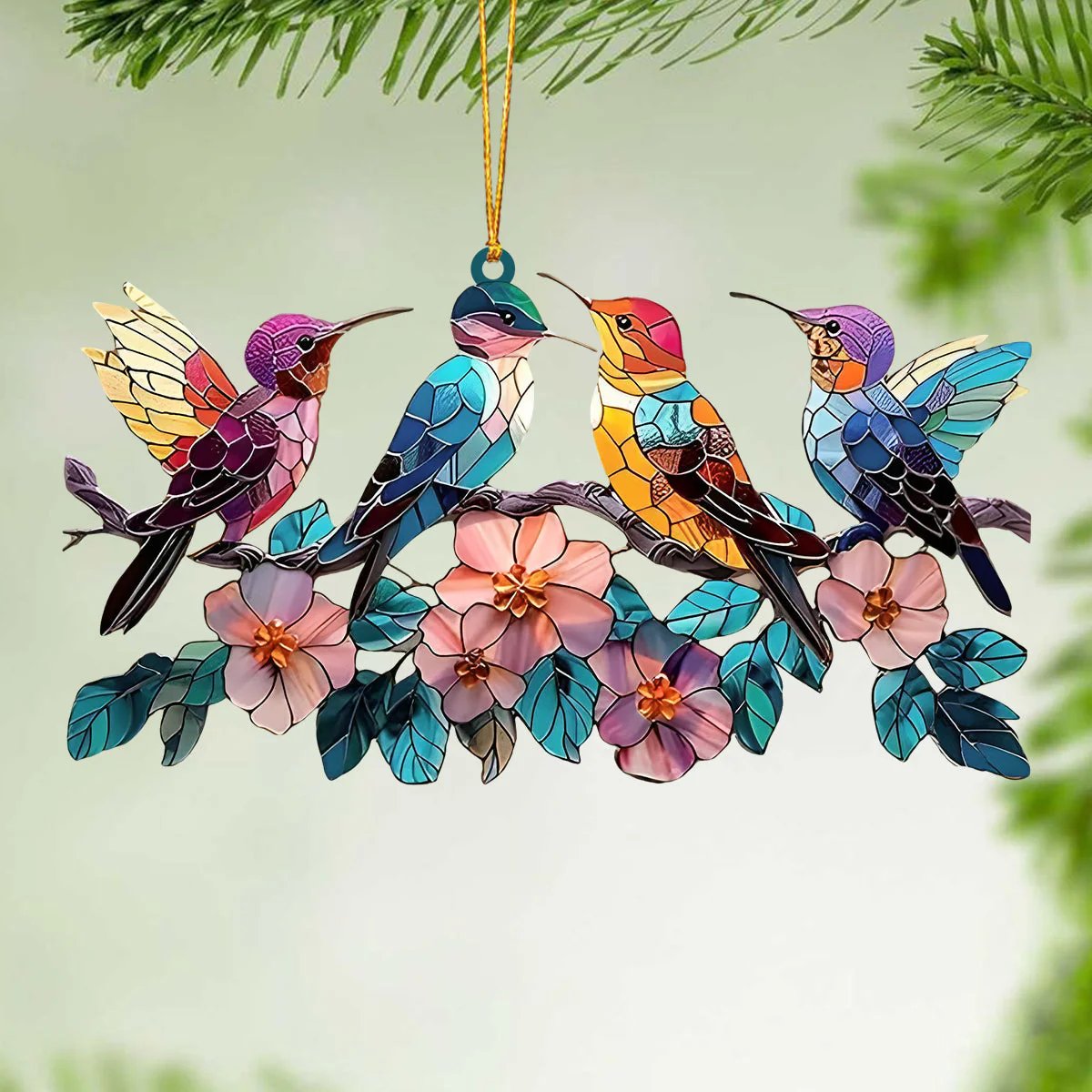 💥LAST DAY 70%OFF💥 - 💖Hummingbird Suncatcher Colorful Ornament