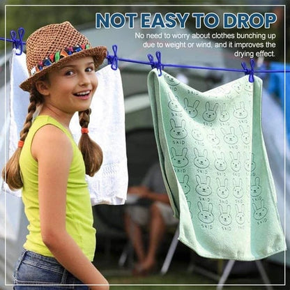 🎁 Portable Clothesline for Camping/Backyard/RV