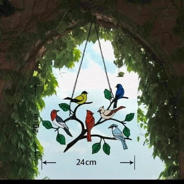 🔥 BIG SALE - 49% OFF🔥The Best Gift-Birds Stained Window Panel Hangings🎁