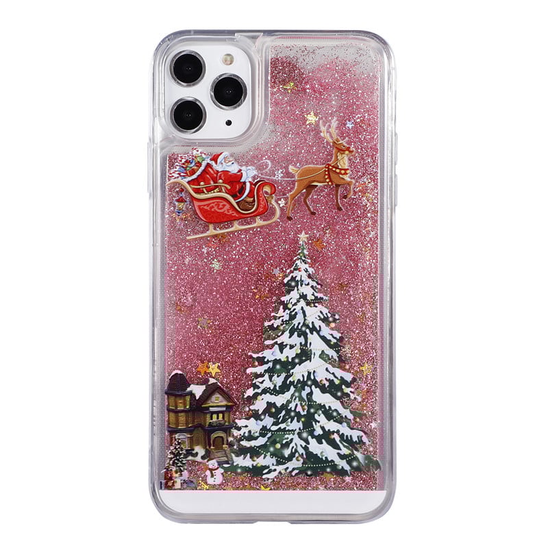 🎄Christmas theme flash powder iPhone mobile phonecase for iPhone 14/13/12/11/X/XS/7/8/SE
