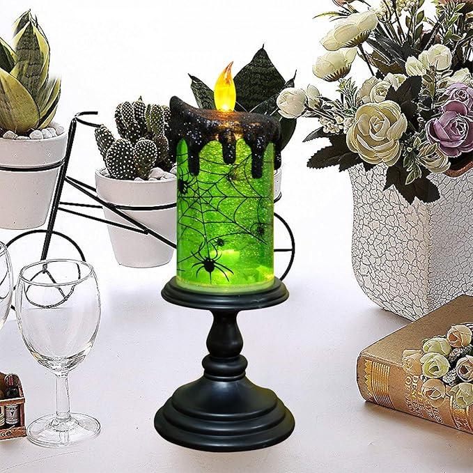 🔥Halloween Sale 57% Off -🎃Halloween Snow Globe Flameless Candle with Timer