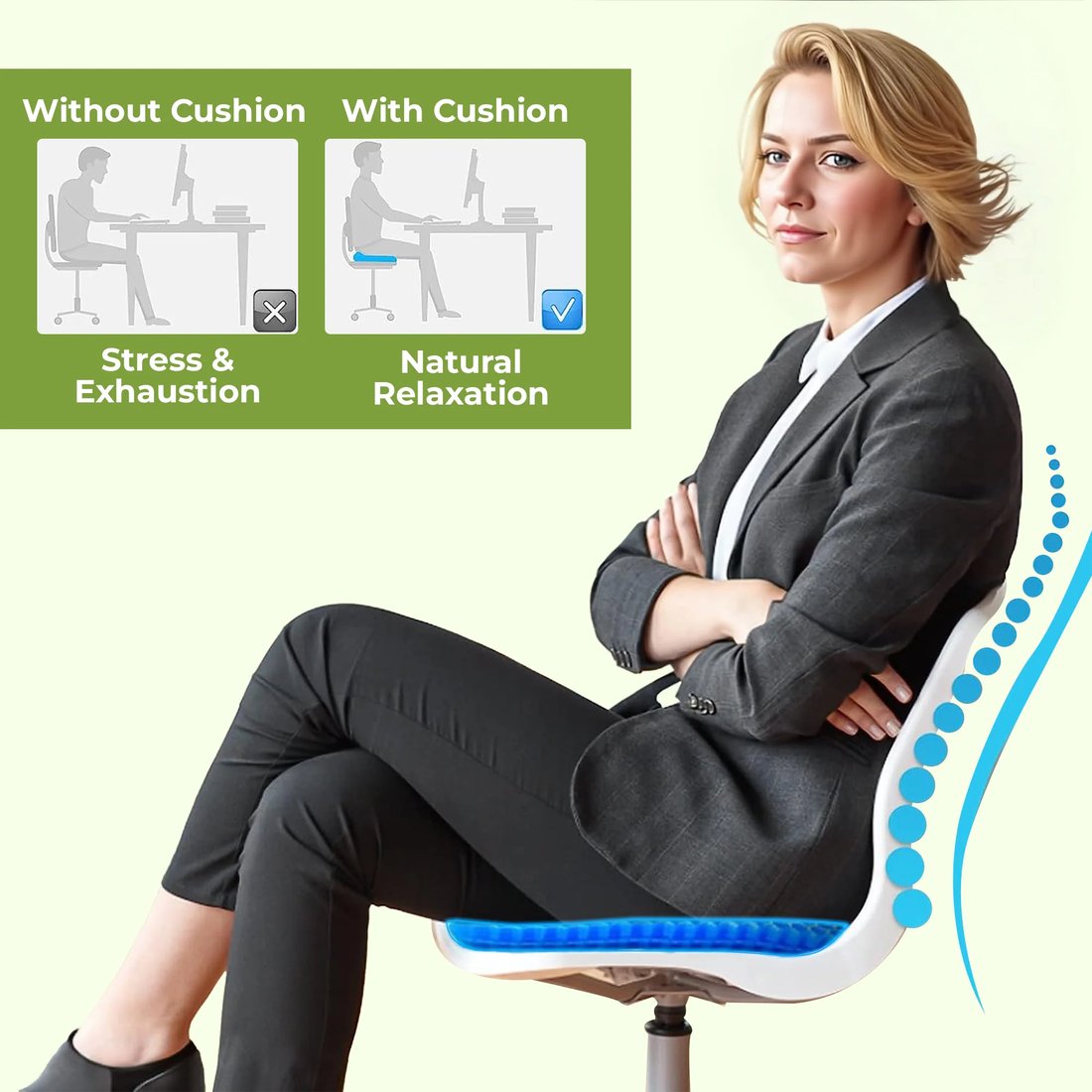 🔥Last Day Discount 49% Off -Honeycomb Gel Seat Cushion – All-day Comfort while Working -