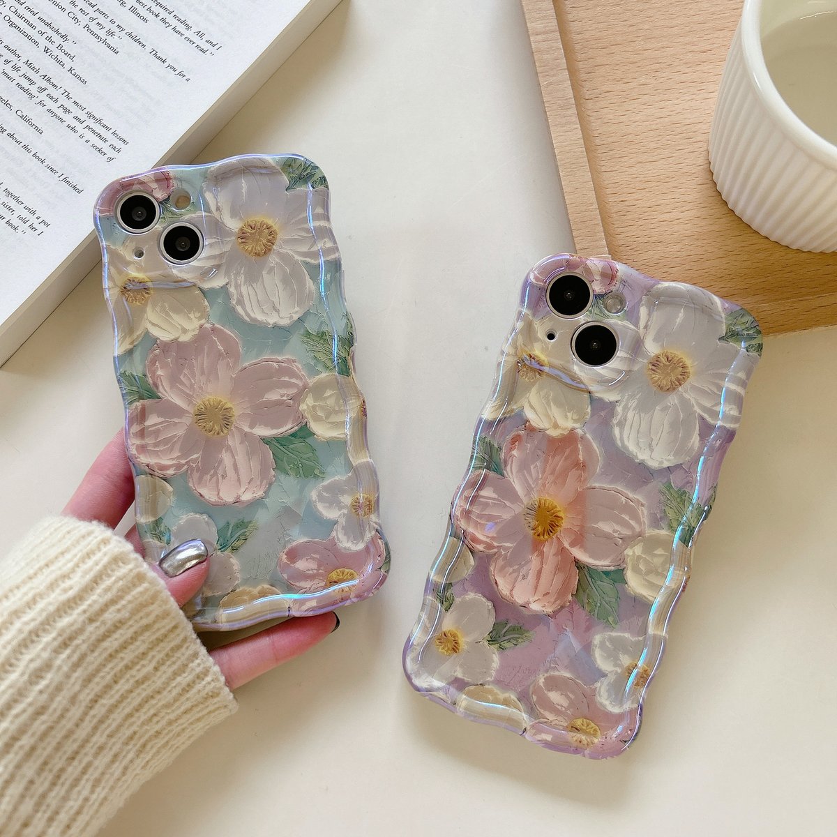 🌸Colorful Retro Oil Painting Print iPhone Case