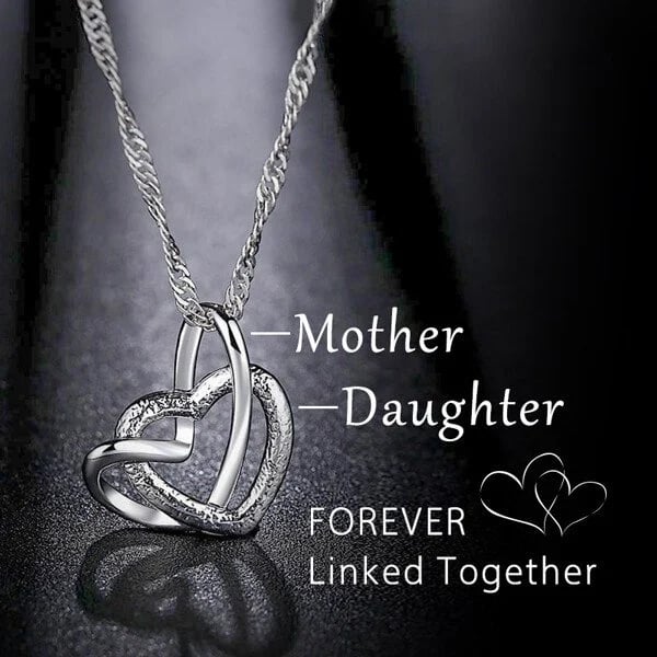 🎁LAST DAY 69% OFF💕Interlocking Heart Necklace - Mother & Daughter 👩👧 Forever Linked Together