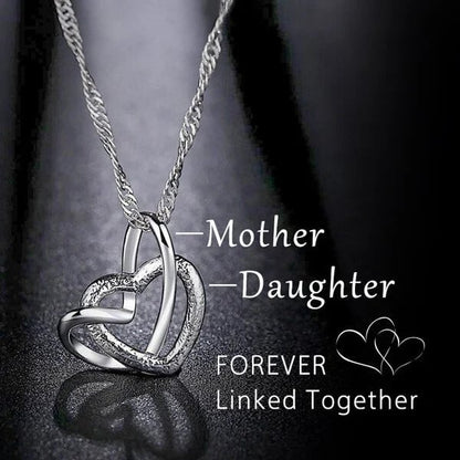 🎁LAST DAY 69% OFF💕Interlocking Heart Necklace - Mother & Daughter 👩👧 Forever Linked Together