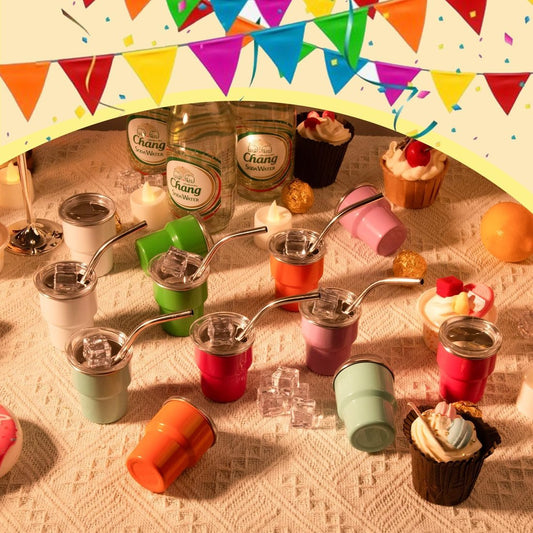 Stainless Steel Mini Straw Thermos Cup