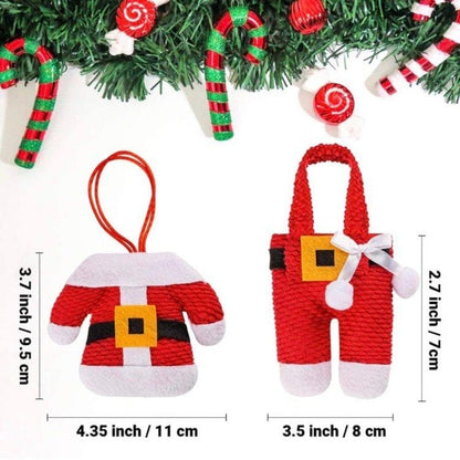 6 Pieces Christmas Silverware Holders Knife Fork Pouch Bag