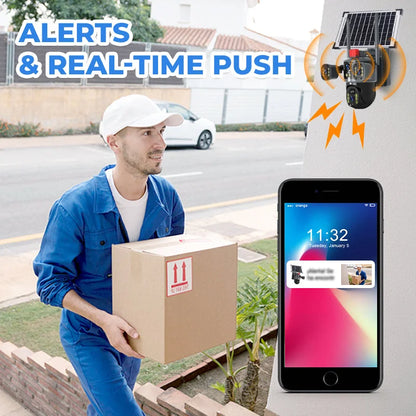 💥2025 New Hot Sale🎥 Triple-Lens Solar 360° Dome Camera✈️ free shipping