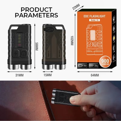 👍Buy 2 Save 15%-✨Magnetic Mini Keychain Flashlight