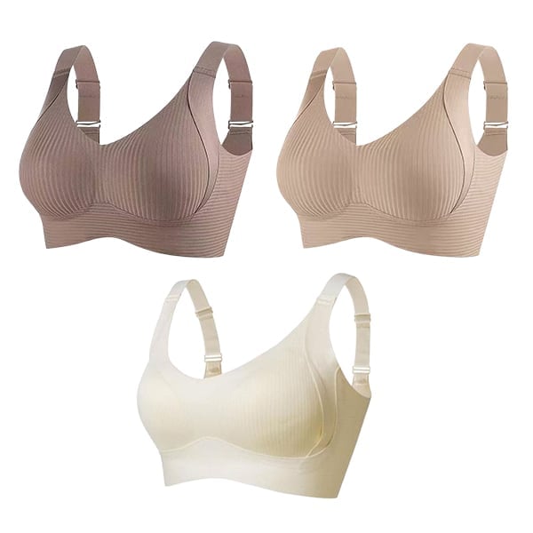 🔥Spring Hot Sale 49% OFF- Women's Ribbed Push Up Adjustable Wireless Bra