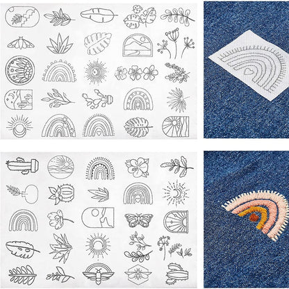 Water Soluble Flower Patterns for Embroidery