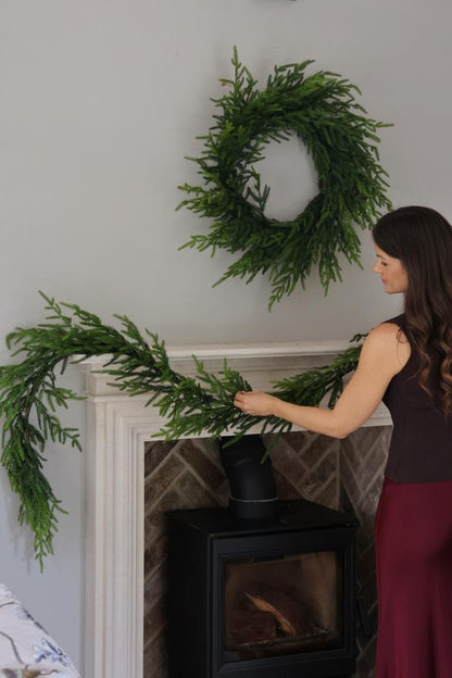 🔥Last 4 hours 57% OFF -🌲Natural Christmas Greenery - Real Touch Norfolk Pine Garland