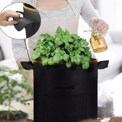 5/7/10Gallon Potato Planting Growing Thickened Nonwoven Plant Fabric Pot Nursery Bags for Home Gardening