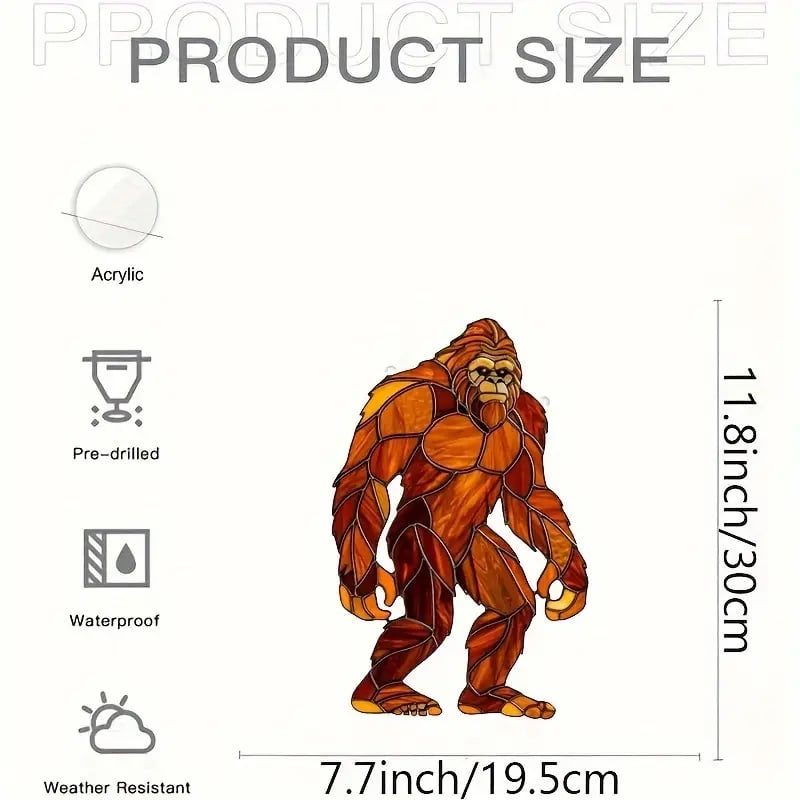 🔥Large Sasquatch Yeti Suncatcher Hanging Window Decoration