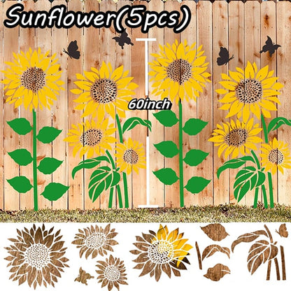 Sunflower🔥 Garden Fence Large Flower Stencils🌻DIY Decoration