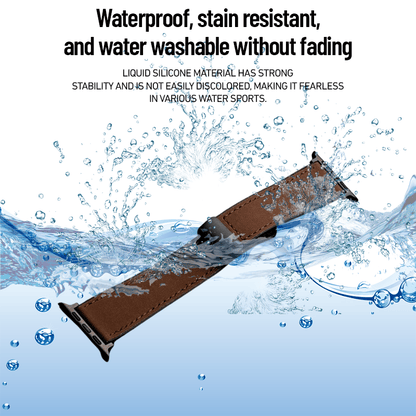 🔥2025 New Arrival🔥Crazy Horse Leather Silicone Watch Strap For Apple watch