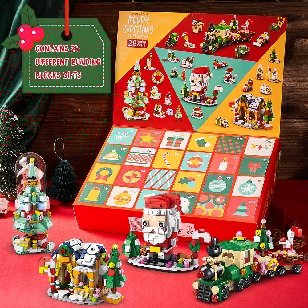 💥Christmas Eve Sale-70%OFF❤️ - Advent Calendar Kids With Christmas Building Blocks