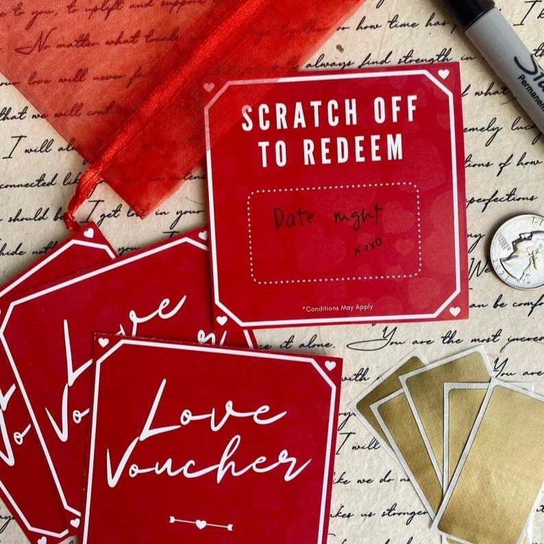 🎫DIY Scratch-Off Love Voucher Cards