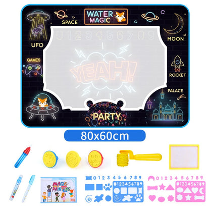 Water Doodle Mat ,Aqua Painting Drawing Mat Mess Free Learning Toy Mat