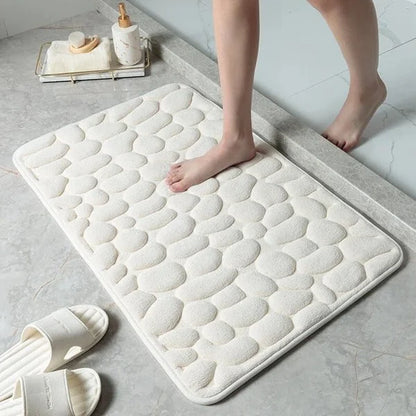 💥Hot Sale 48% OFF💥Cobblestone Embossed Bathroom Bath Mat
