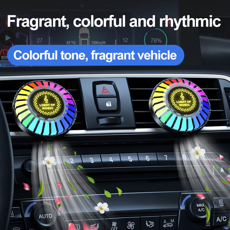 🌈Car RGB LED Rhythm Ambience Light with Voice Control🚗