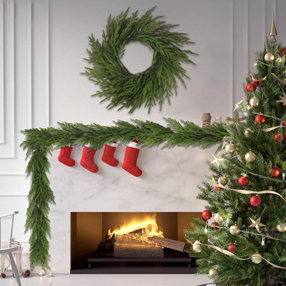 🔥Last 4 hours 57% OFF -🌲Natural Christmas Greenery - Real Touch Norfolk Pine Garland