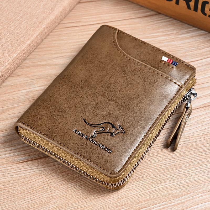 Men Wallet Zipper Purse ( RFID PROTECTED )