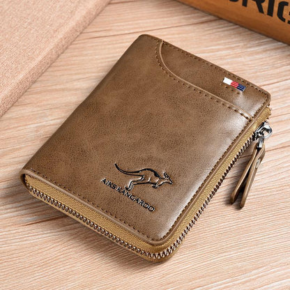 Men Wallet Zipper Purse ( RFID PROTECTED )