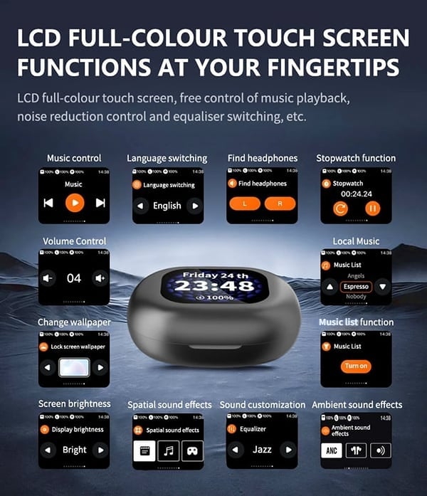 True Powerful Bluetooth 5.3 Open Ear Earbuds