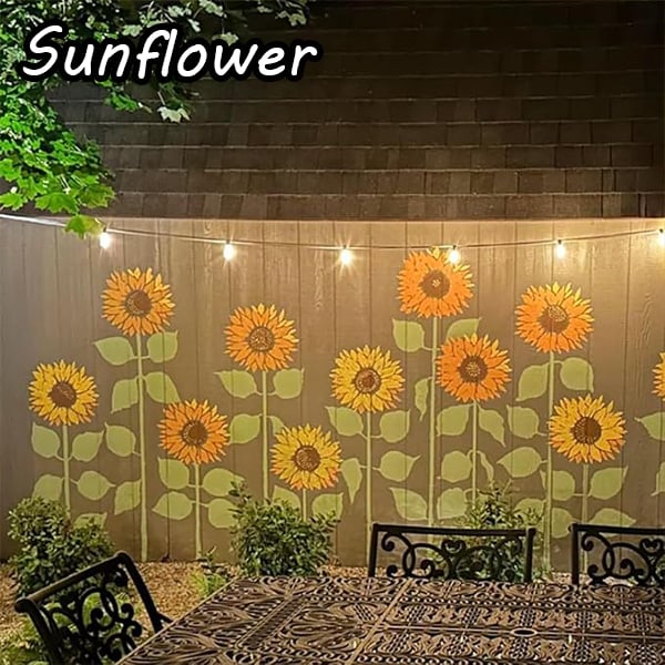 Sunflower🔥 Garden Fence Large Flower Stencils🌻DIY Decoration