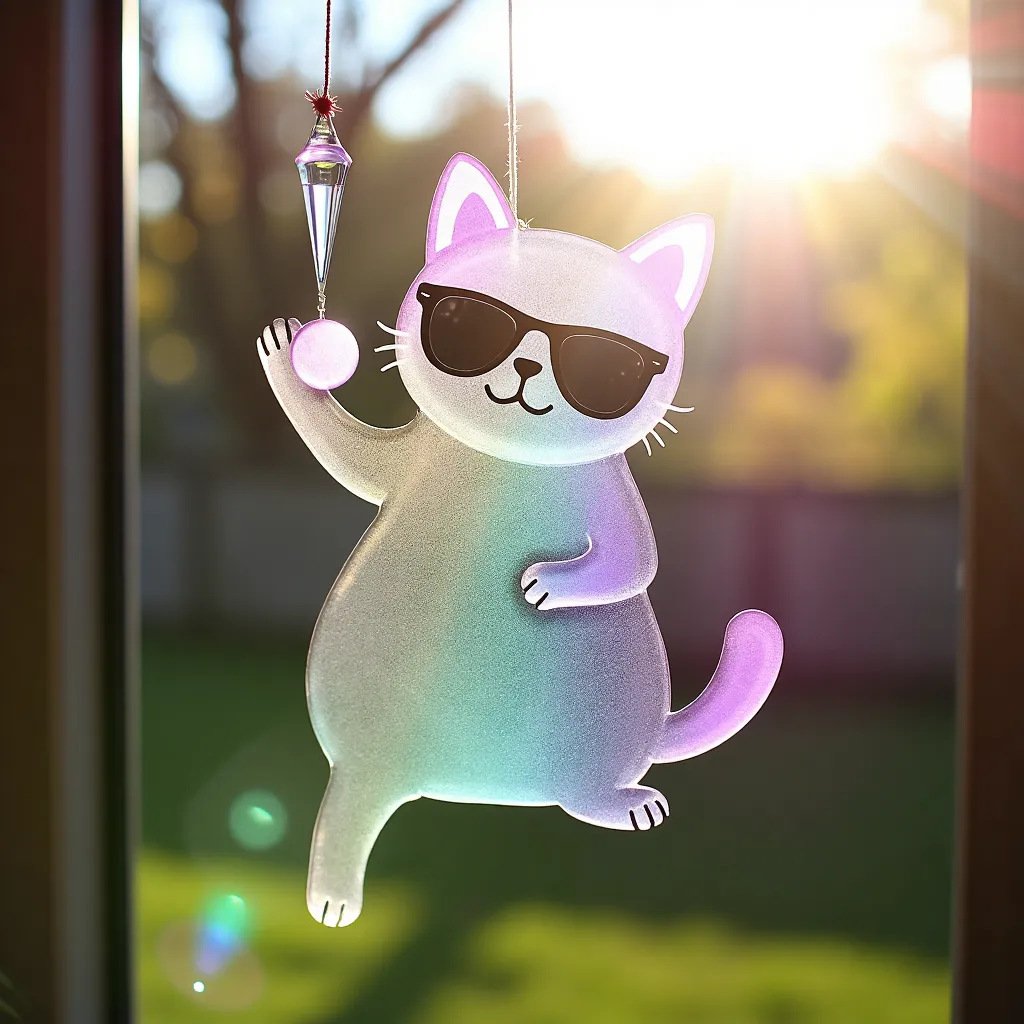 😺Limited Edition Hot Sale 49% Off-Colorful Cat Sun Catcher