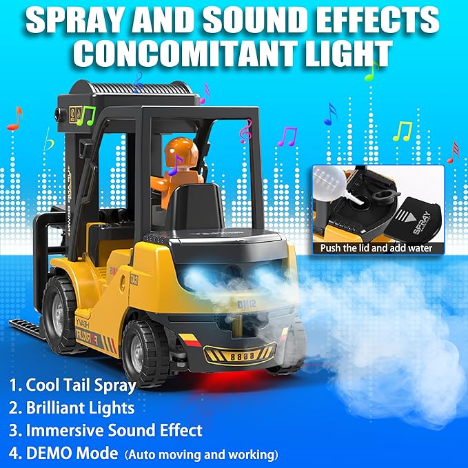 Roll over image to zoom in RC Forklift Truck, 2 in 1 Transform Lift Fork & Hook