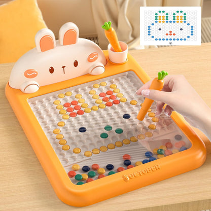 💝Montessori Educational Toys💝-Fun Dot Art Magnetic Bead Drawing Board