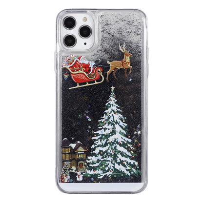🎄Christmas theme flash powder iPhone mobile phonecase for iPhone 14/13/12/11/X/XS/7/8/SE