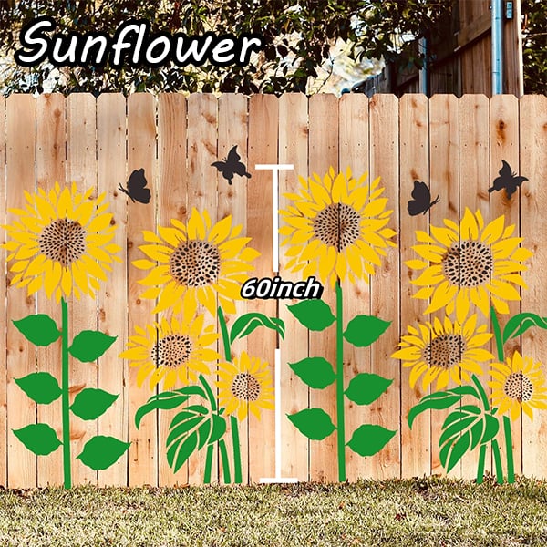 Sunflower🔥 Garden Fence Large Flower Stencils🌻DIY Decoration