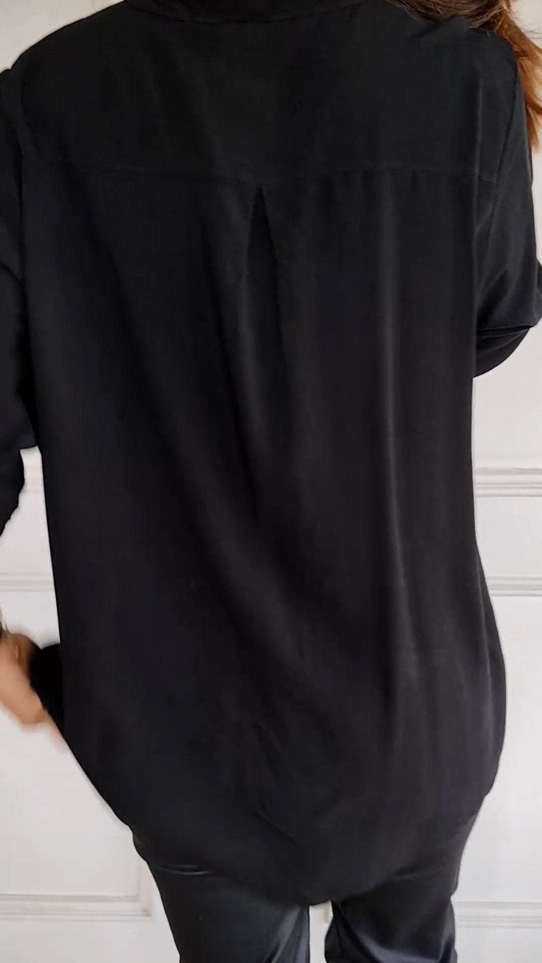 🔥2024 HOT SALE🔥Polyester V-neck Sequin Mid-sleeve Casual Top