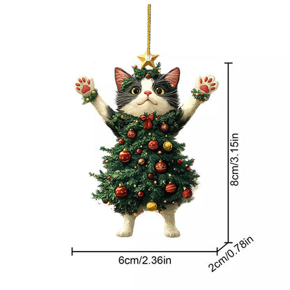 🔥Last Day Promotion 49% OFF🎁Funny Black and White Cats Christmas Ornament