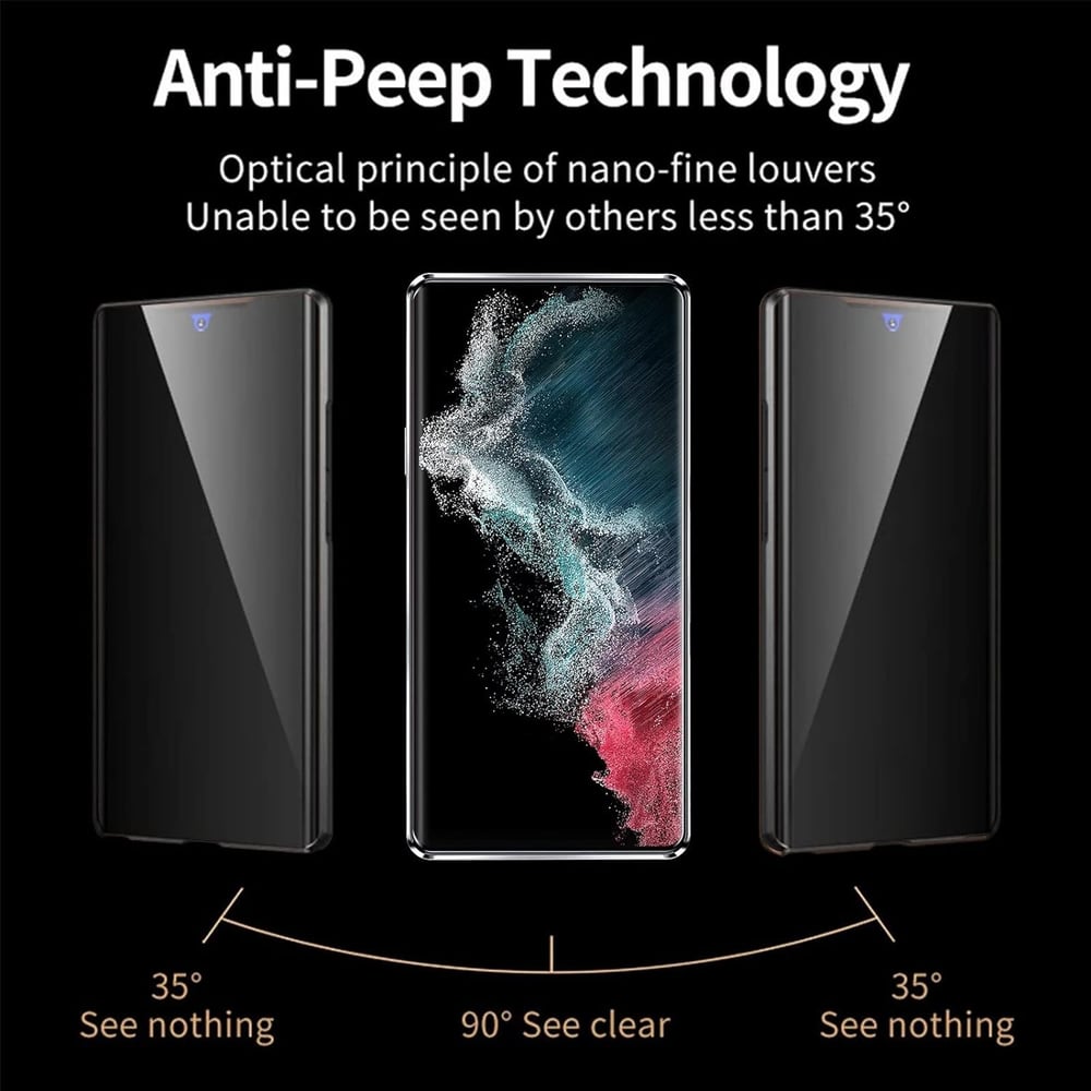 🔥New In Samsung S25 Series Case - Samsung Privacy Magnetic Double-sided Tempered Glass Case
