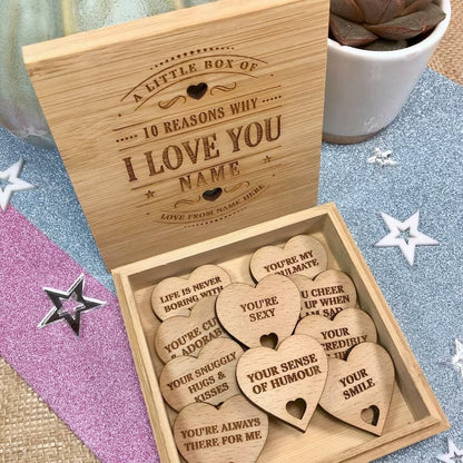 💝Valentine's Gift!🎁10 Reasons Why I Love You Wooden Box