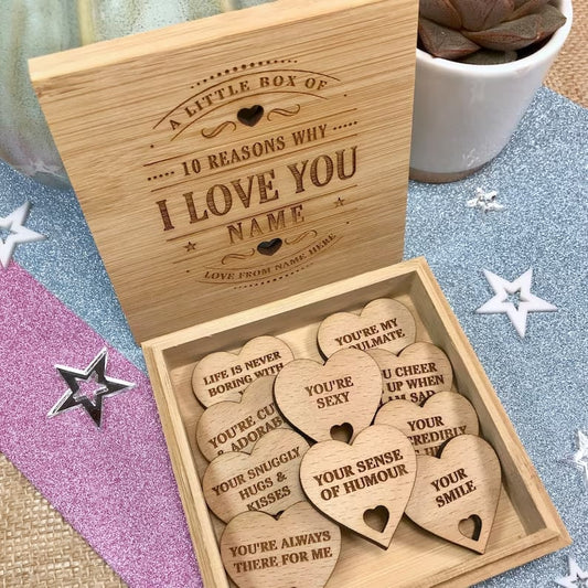 💝Valentine's Gift!🎁10 Reasons Why I Love You Wooden Box