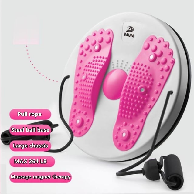 Massage Waist Twisting Board with Pull Rope