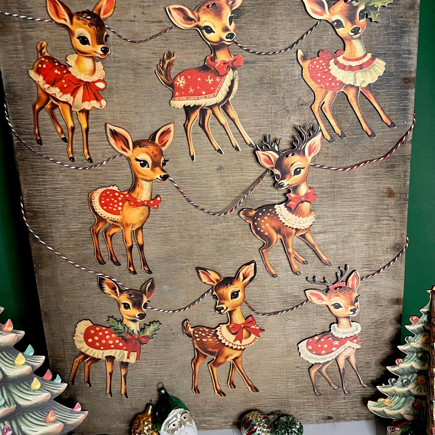 🎄Christmas Vintage Bunting Wooden