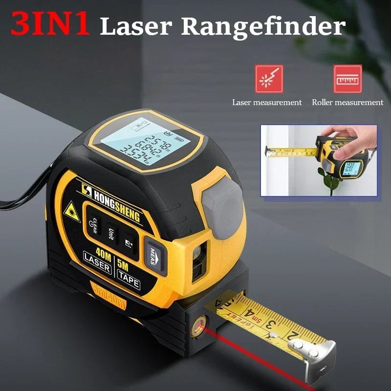 Measurin Sight 3-In-1 Infrared Laser Tape Measuring (Imperial & Metric)