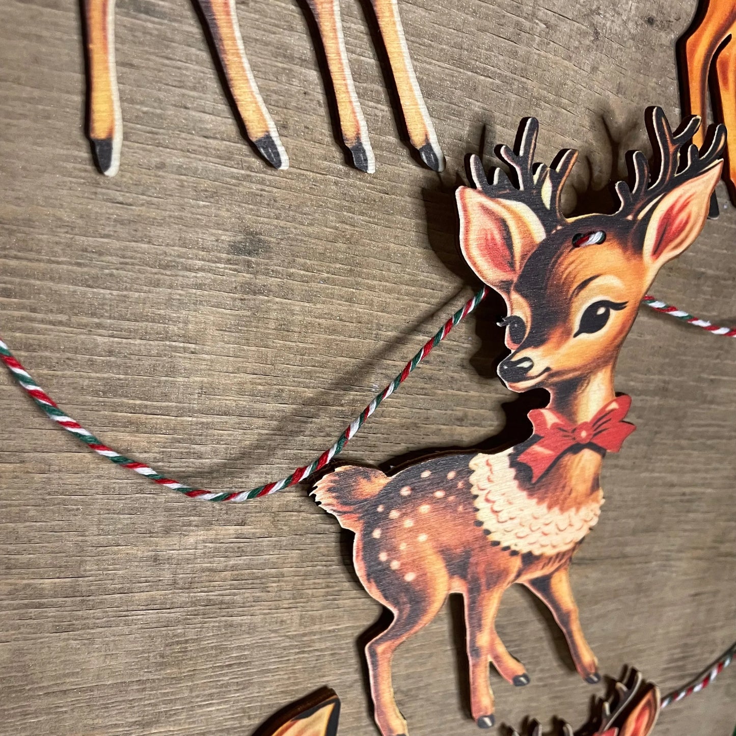 🎄Christmas Vintage Bunting Wooden