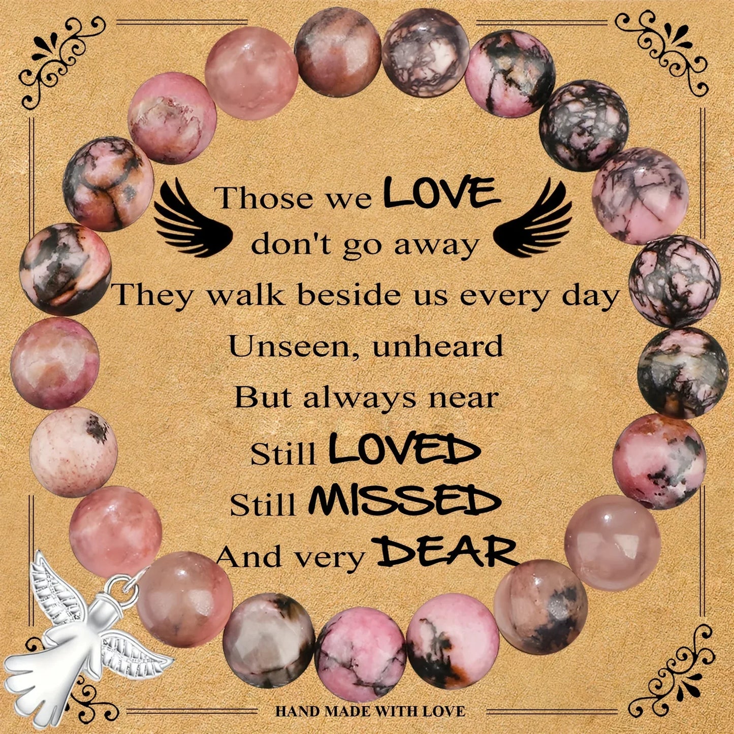 🎁Last Day 69% OFF - Memorial Gifts Angel Wings Healing Crystal Bracelet