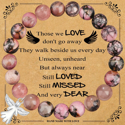 🎁Last Day 69% OFF - Memorial Gifts Angel Wings Healing Crystal Bracelet